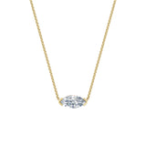 Dámský náhrdelník DF 6487, žluté zlato, s laboratorním diamantem o váze 3.00 ct VS1/F 