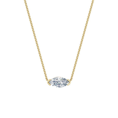 Dámský náhrdelník DF 6487, žluté zlato, s laboratorním diamantem o váze 3.00 ct VS1/F 