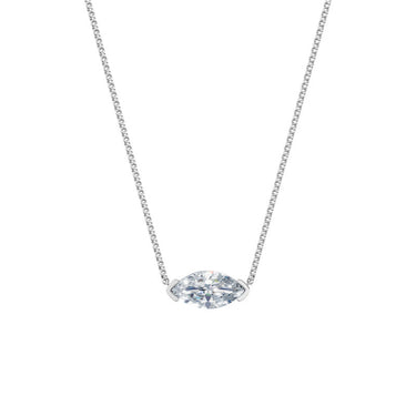 Dámský náhrdelník DF 6487, bílé zlato, s laboratorním diamantem o váze 3.00 ct VS1/F