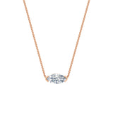 Dámský náhrdelník DF 6487, růžové zlato, s laboratorním diamantem o váze 3.00 ct VS1/F