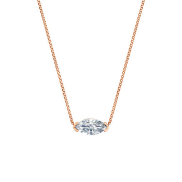Dámský náhrdelník DF 6487, růžové zlato, s laboratorním diamantem o váze 3.00 ct VS1/F