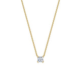 Dámský náhrdelník DF 6488, žluté zlato, s laboratorním diamantem o váze 1.00 ct VS1/F
