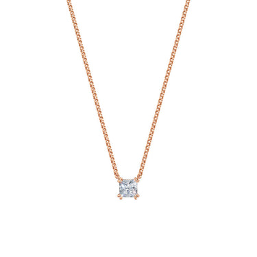 Dámský náhrdelník DF 6488, růžové zlato, s laboratorním diamantem o váze 1.00 ct VS1/F