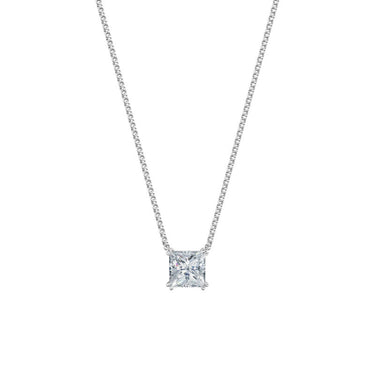 Dámský náhrdelník DF 6491, bílé zlato, s laboratorním diamantem o váze 3.00 ct VS1/F