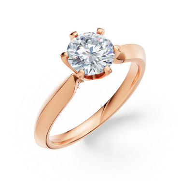 Zásnubní prsten DF 4675, růžové zlato, s laboratorním diamantem o váze 1.00 ct VS1/F