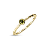 Zlatý dámský prsten DF 5641 ze žlutého zlata, žlutý turmalín mugle