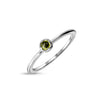 Zlatý dámský prsten DF 5641 z bílého zlata, žlutý turmalín mugle