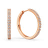 Dámské kruhové náušnice DF 2791 z růžového zlata, s diamanty