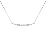 Zlatý dámský náhrdelník DF 4099, bílé zlato s brilianty