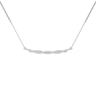 Zlatý dámský náhrdelník DF 4099, bílé zlato s brilianty