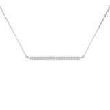 Zlatý dámský náhrdelník DF 5963, bílé zlato s brilianty