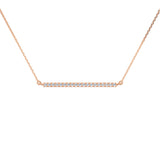 Zlatý dámský náhrdelník DF 5963, růžové zlato s brilianty