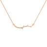 Zlatý dámský náhrdelník DF 5048, růžové zlato, s diamanty