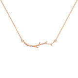 Zlatý dámský náhrdelník DF 5048, růžové zlato, s diamanty