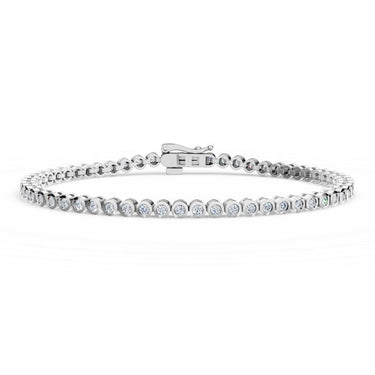 Tenisový náramek DF 6505 z bílého zlata, s diamanty, velikost S