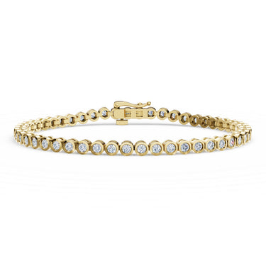 Tenisový náramek DF 6506 ze žlutého zlata, s diamanty, velikost L