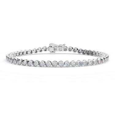 Tenisový náramek DF 6506 z bílého zlata, s diamanty, velikost L