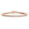 Tenisový náramek DF 6506 z růžového zlata, s diamanty, velikost L
