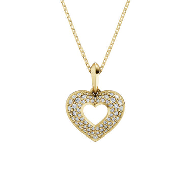 Zlatý dámský přívěsek DF 4896, žluté zlato, s diamanty