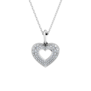 Zlatý dámský přívěsek DF 4896, bílé zlato, s diamanty