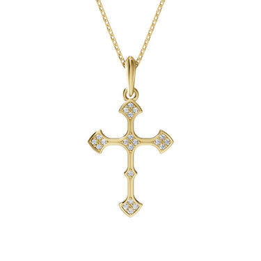 Zlatý dámský přívěsek DF 4201, žluté zlato, s diamanty