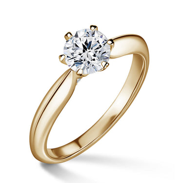 Mira | Zásnubní prsten se středovým kamenem 0.72ct, žluté zlato, s diamanty