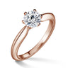 Mira | Zásnubní prsten se středovým kamenem 0.72ct, růžové zlato, s diamanty