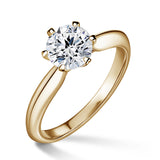 Mira | Zásnubní prsten se středovým kamenem 1.0ct, žluté zlato, s diamanty