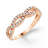 Prsten DF 5561, růžové zlato, s diamanty o celkové váze 0.296 ct