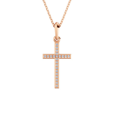 Přívěsek DF 4317, růžové zlato s diamanty