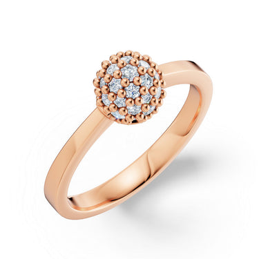 Prsten DF 3354, růžové zlato, s diamanty o celkové váze 0.441 ct