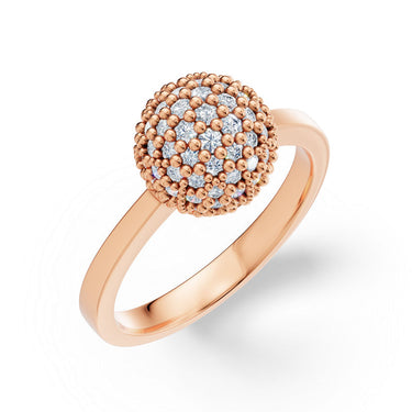 Prsten DF 3355, růžové zlato, s diamanty o celkové váze 0.825 ct