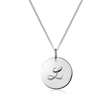 Stříbrný dámský přívěsek P373 – písmeno L, rhodium