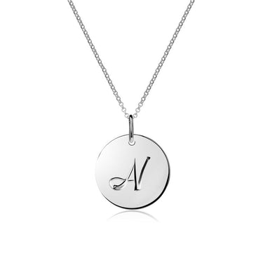 Stříbrný dámský přívěsek P373 – písmeno N, rhodium