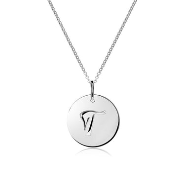 Stříbrný dámský přívěsek P373 – písmeno T, rhodium