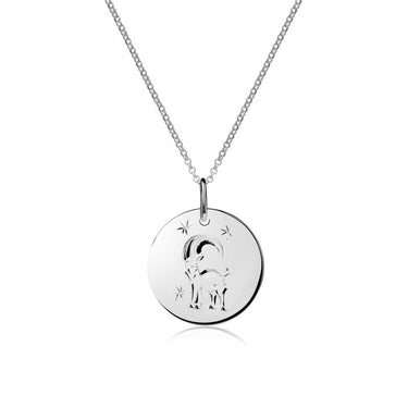 Stříbrný dámský přívěsek P373 – znamení Kozoroh, rhodium