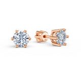 Dámské náušnice DF 3697 z růžového zlata s diamanty o celkové váze 1.44 ct