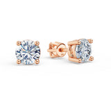 Dámské náušnice DF 3688 z růžového zlata s diamanty o celkové váze 1.80 ct