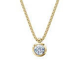Zlatý náhrdelník DF 3735 ze žlutého zlata s diamantem o váze 0.72 ct