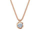 Zlatý náhrdelník DF 3735 z růžového zlata s diamantem o váze 0.72 ct