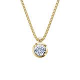 Zlatý náhrdelník DF 3736 ze žlutého zlata s diamantem o váze 0.90 ct