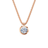 Zlatý náhrdelník DF 3736 z růžového zlata s diamantem o váze 0.90 ct