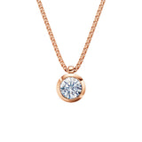 Zlatý náhrdelník DF 3737 z růžového zlata s diamantem o váze 1.00 ct