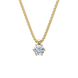 Zlatý náhrdelník DF 5465 ze žlutého zlata s diamantem o váze 0.72 ct