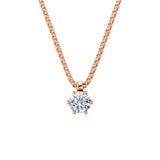 Zlatý náhrdelník DF 5465 z růžového zlata s diamantem o váze 0.72 ct