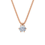 Zlatý náhrdelník DF 5466 z růžového zlata s diamantem o váze 0.90 ct