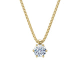 Zlatý náhrdelník DF 5467 ze žlutého zlata s diamantem o váze 1.00 ct