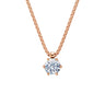Zlatý náhrdelník DF 5467 z růžového zlata s diamantem o váze 1.00 ct