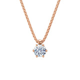 Zlatý náhrdelník DF 5467 z růžového zlata s diamantem o váze 1.00 ct
