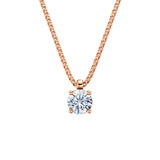 Zlatý náhrdelník DF 5478 z růžového zlata s diamantem o váze 1.00 ct